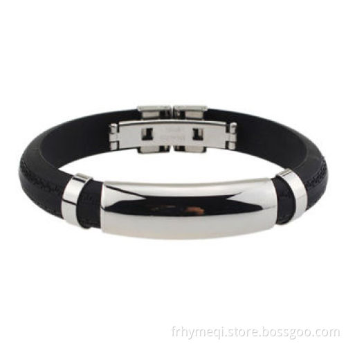 Silicone and Stainless Steel Bracelet